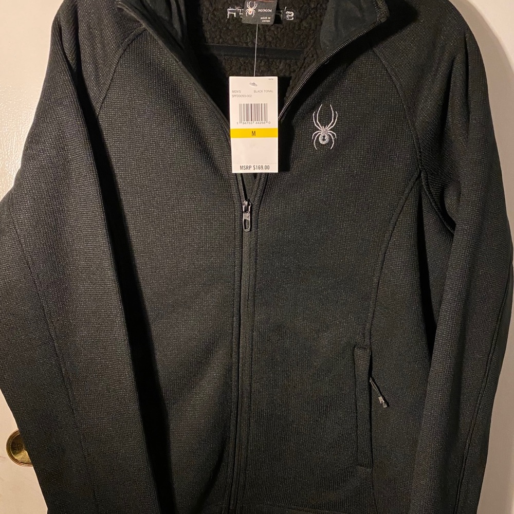Spyder Men’s Fleece Lined Full Zip Jacket- New